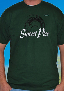 T-Shirt Sunset Pier grün